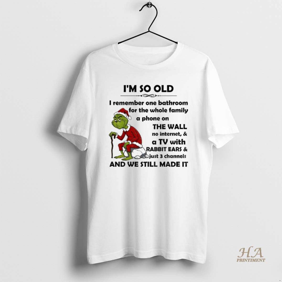 Official Grinch Im So Old I Remember One Bathroom For The Whole Family A Phone T-Shirts, Hoodie, Sweatshirt | InkNestWear.com