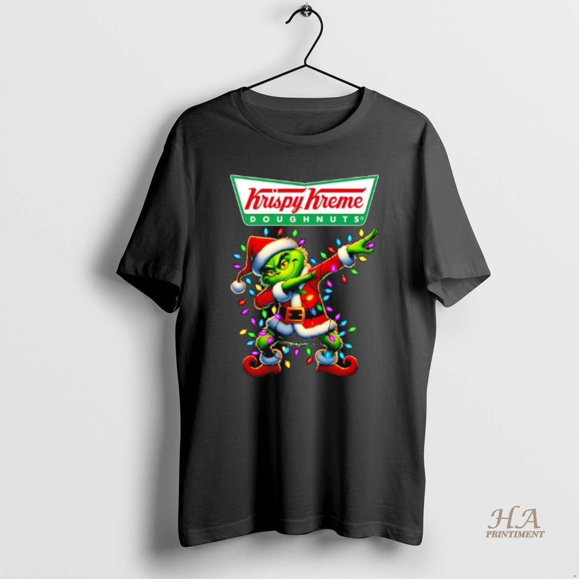Official Grinch Lights Dabbing Christmas X Krispy Kreme Doughnuts T-Shirts, Hoodie, Sweatshirt | InkNestWear.com