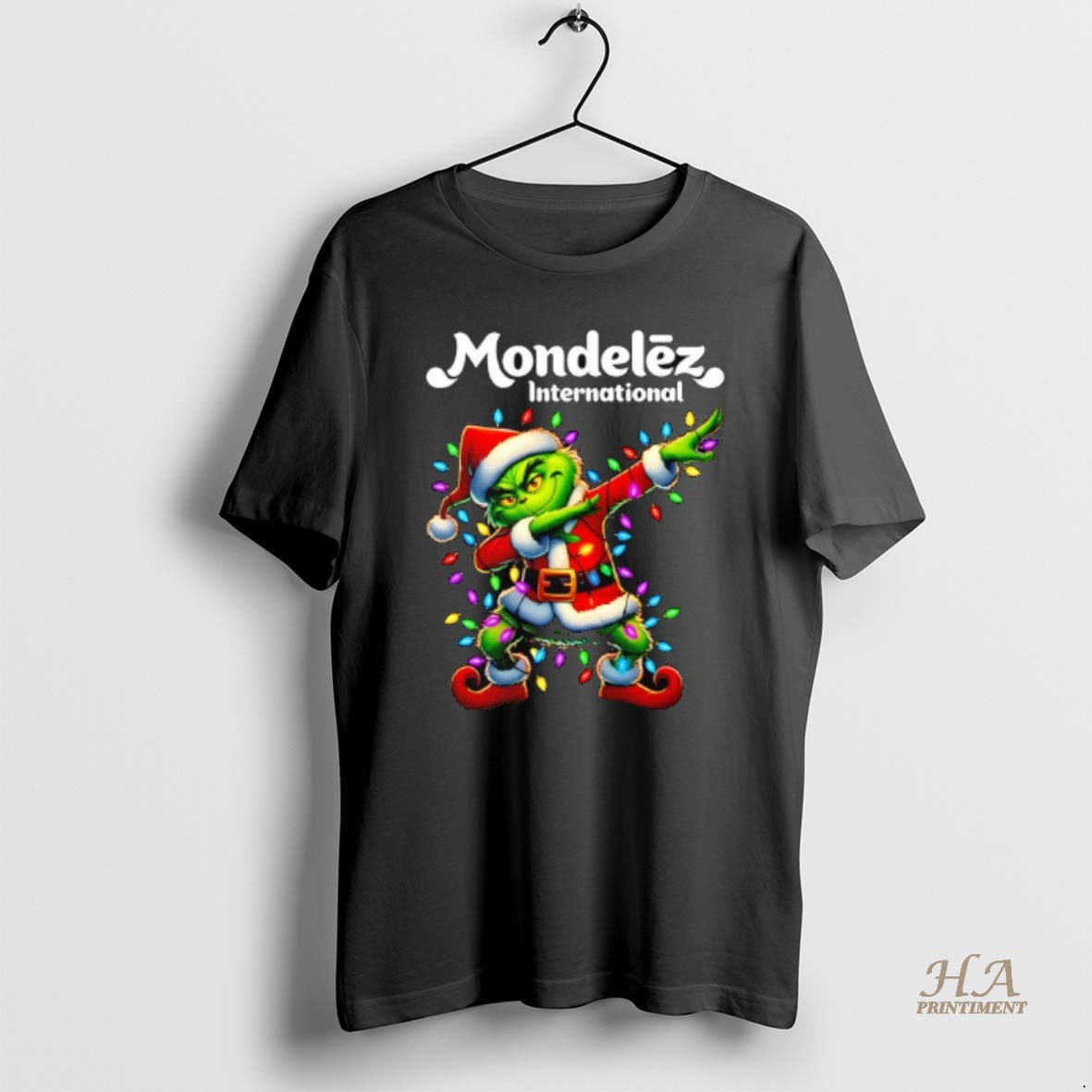 Official Grinch Lights Dabbing Christmas X Mondelez International T-Shirts, Hoodie, Sweatshirt | InkNestWear.com