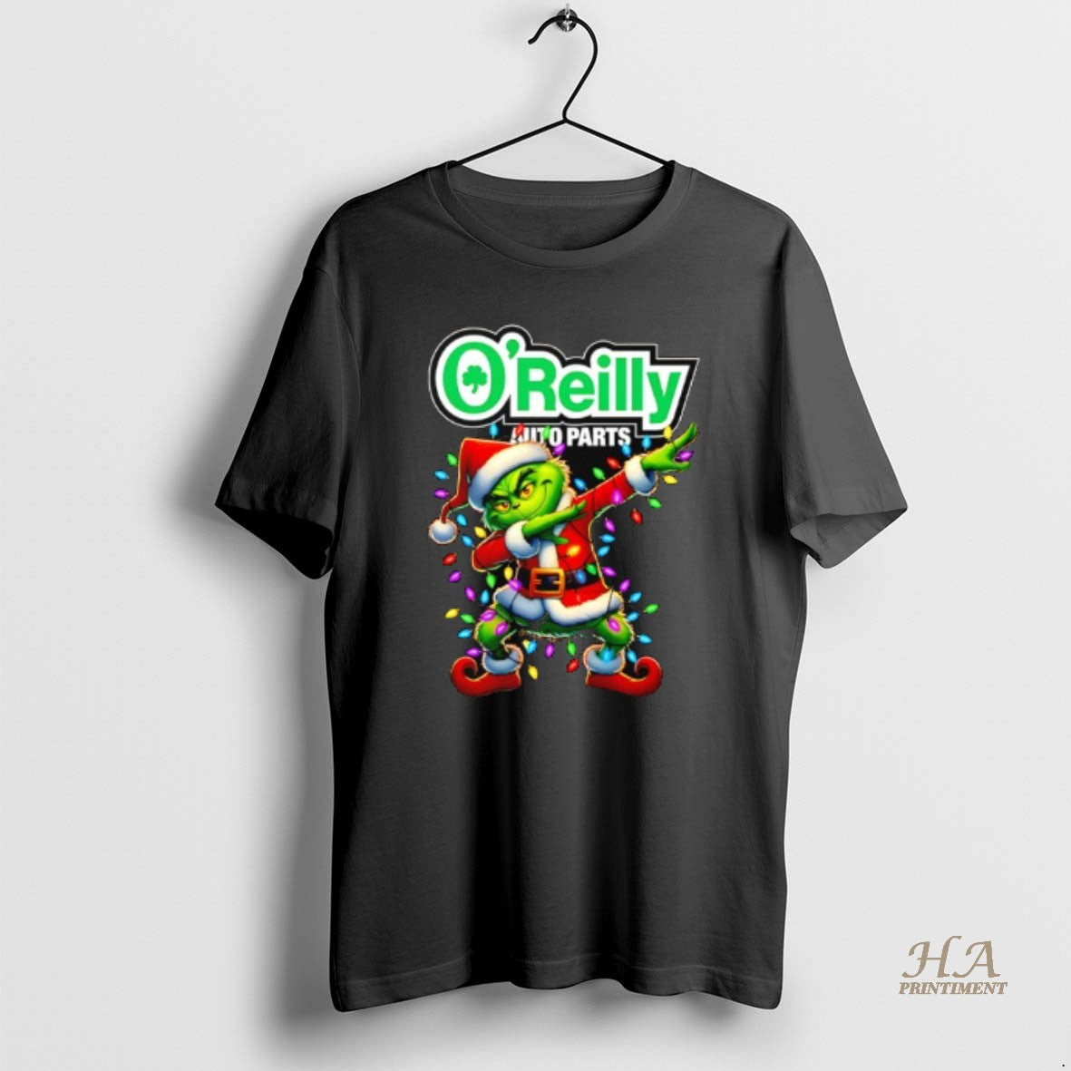 Official Grinch Lights Dabbing Christmas X Oreilly Auto Parts T-Shirts, Hoodie, Sweatshirt | InkNestWear.com