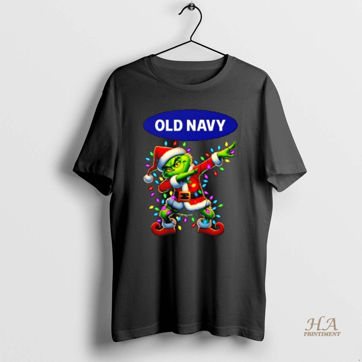 Official Grinch Lights Dabbing Christmas X Old Navy T-Shirts, Hoodie, Sweatshirt | InkNestWear.com