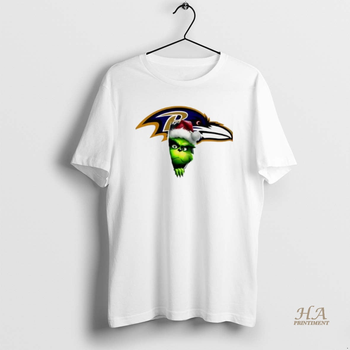 Official Grinch Peeking Through Baltimore Ravens Christmas Holiday T-Shirts, Hoodie, Sweatshirt | InkNestWear.com
