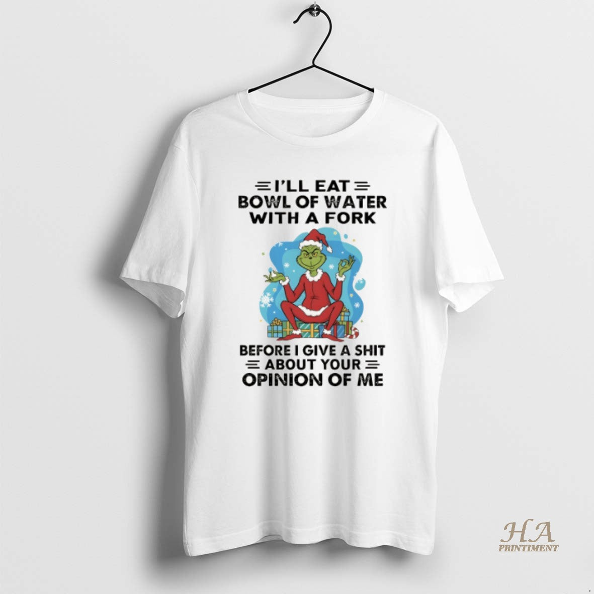 Official Grinch Santa Claus Ill Eat Bowl Of Water With A Fork Before I Give T-Shirts, Hoodie, Sweatshirt | InkNestWear.com
