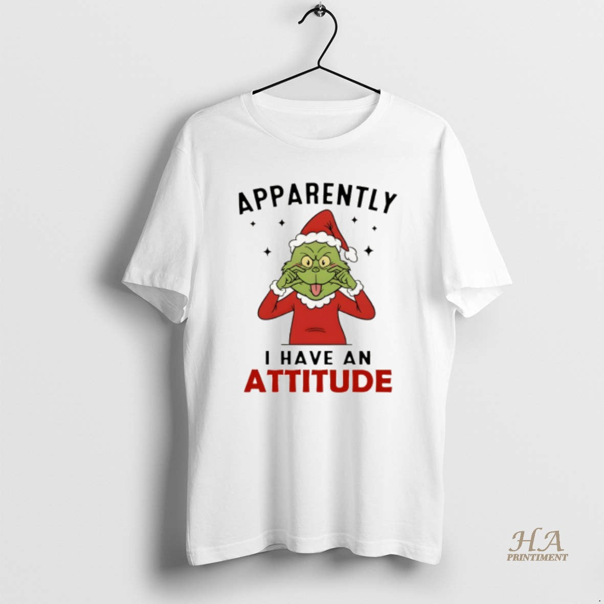 Official Grinch Santa Claus Apparently I Have An Attitude Merry Christmas T-Shirts, Hoodie, Sweatshirt | InkNestWear.com