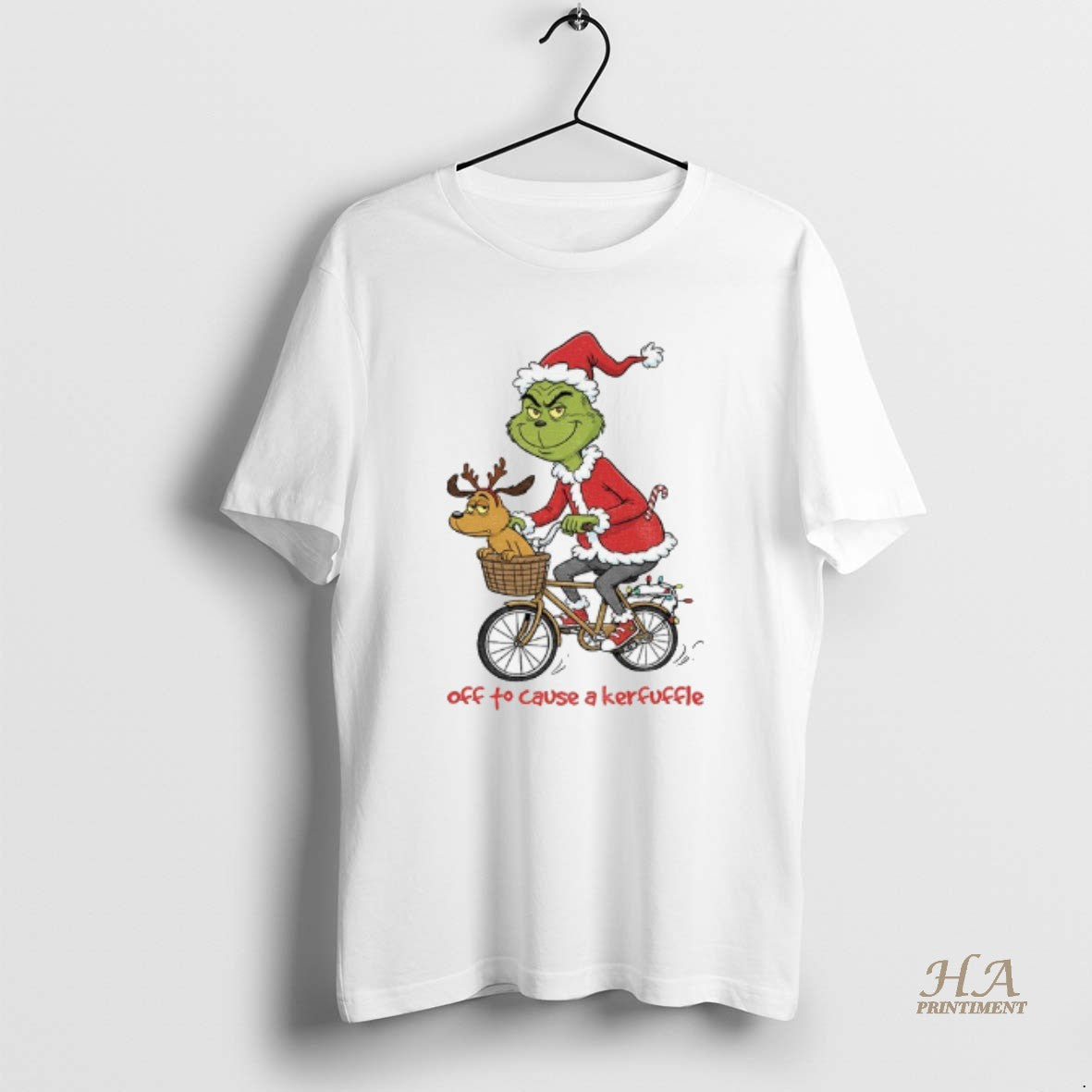 Official Grinch Santa Claus Off To Cause A Kerfuffle Christmas T-Shirts, Hoodie, Sweatshirt | InkNestWear.com