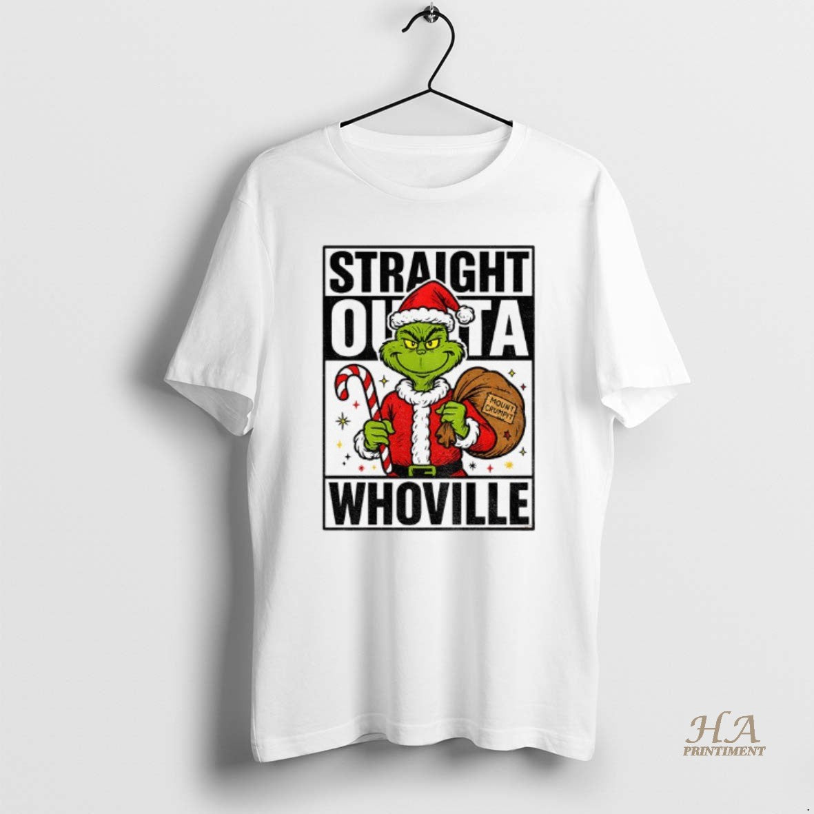 Official Grinch Santa Hat Straight Outta Whoville Christmas Movie Merry Christmas 2025 T-Shirts, Hoodie, Sweatshirt