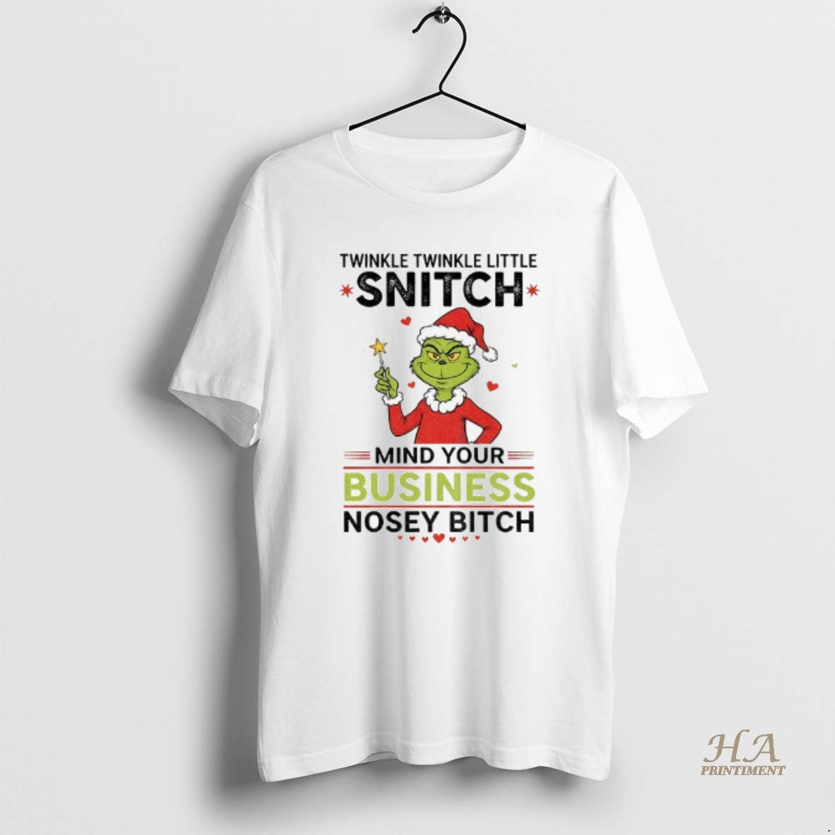 Official Grinch Santa Twinkle Twinkle Little Snitch Mind Your Business Nosey Bitch Christmas T-Shirts, Hoodie, Sweatshirt