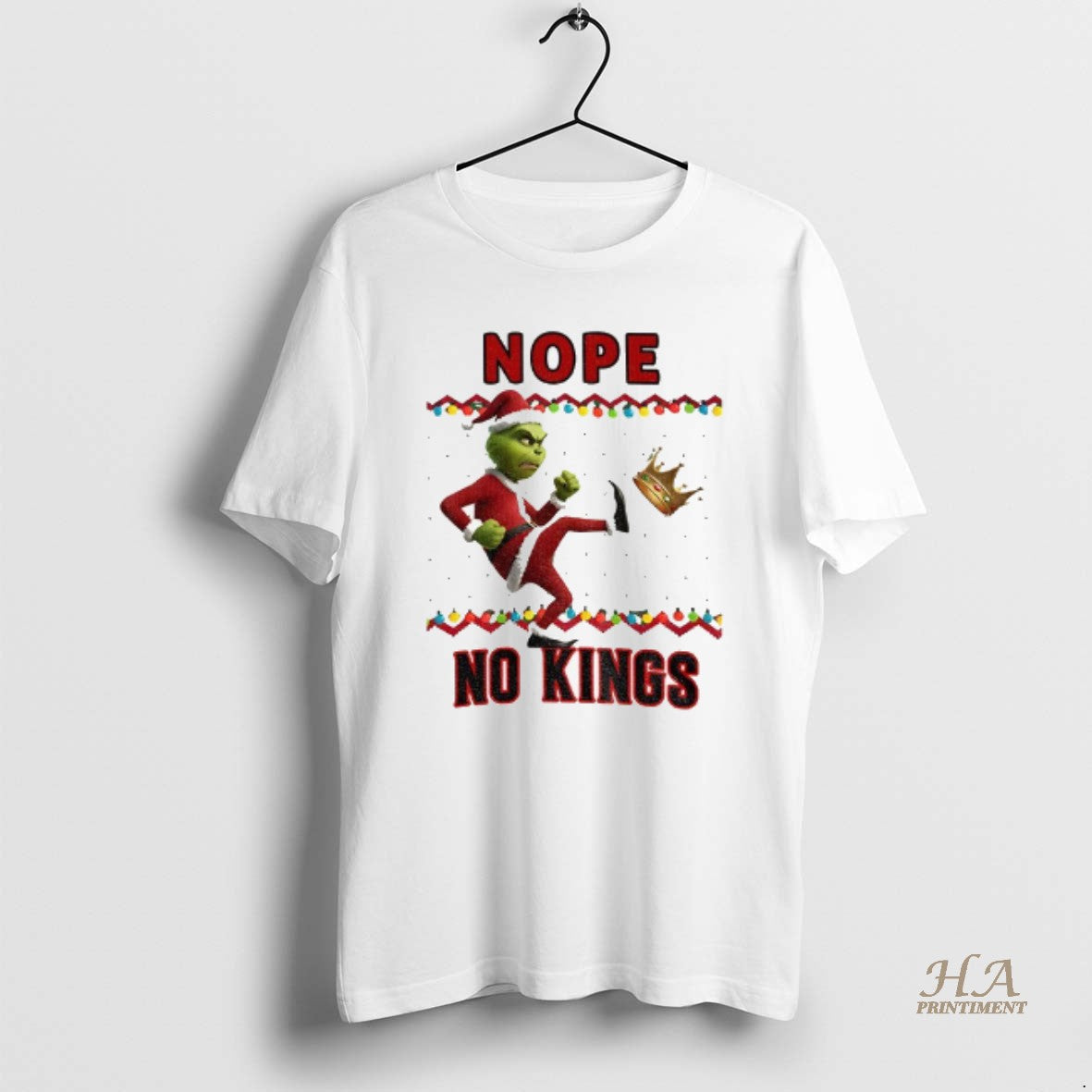 Official Grinch Ugly Xmas Nope No Kings Anti Maga Christmas 2025 T-Shirts, Hoodie, Sweatshirt | InkNestWear.com