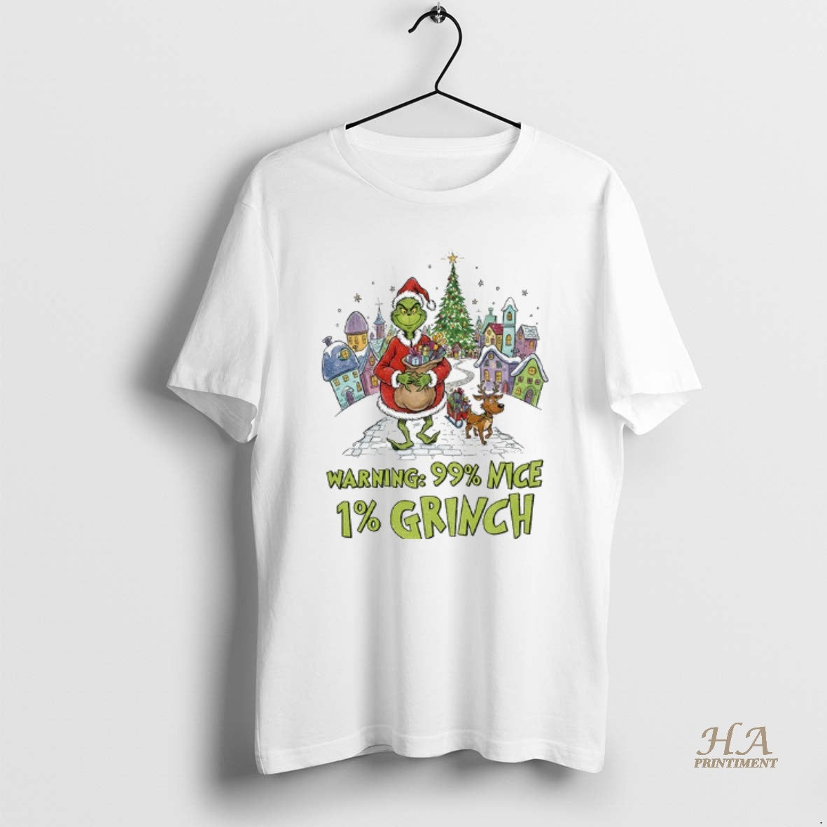 Official Grinch And Max Warning 99 Nice 1 Grinch Merry Christmas T-Shirts, Hoodie, Sweatshirt | InkNestWear.com