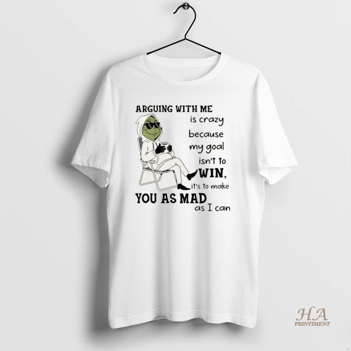 Official Grinch Arguing With Me Is Crazy Because My Goal Isnt To Win Its To T-Shirts, Hoodie, Sweatshirt | InkNestWear.com