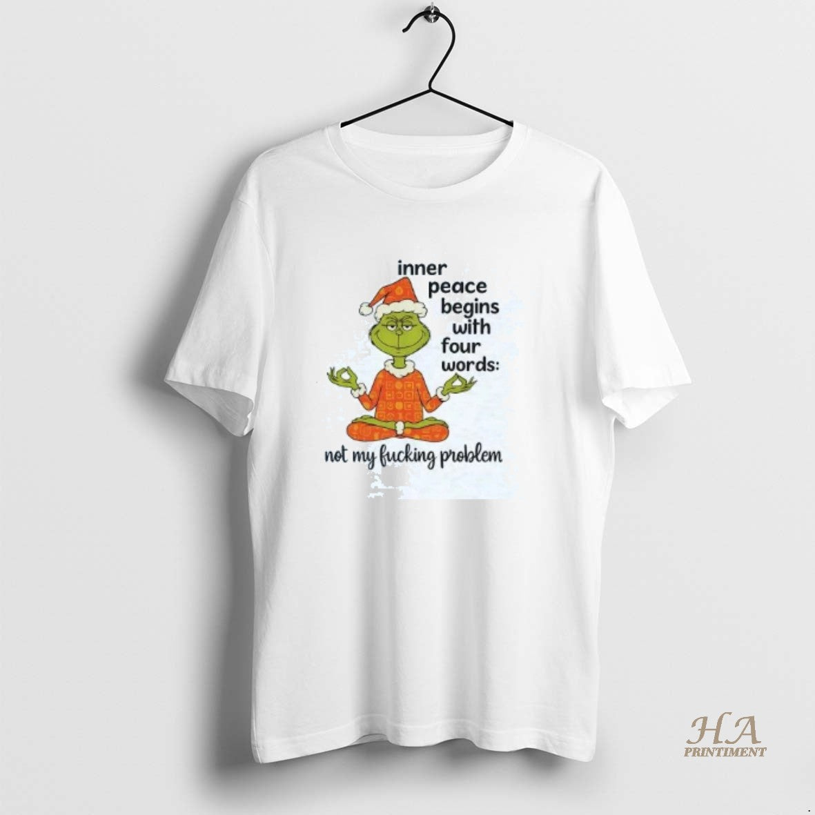 Official Grinch Inner Peace Begins With Four Words Christmas T-Shirts, Hoodie, Sweatshirt | InkNestWear.com