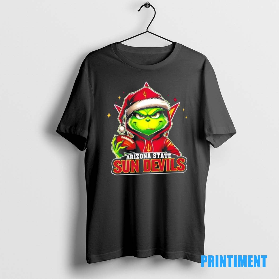 Official Grinch Is Holding A Ball And Smiling At Arizona State Sun Devils Fans Christmas T-Shirts, Hoodie, Sweatshirt