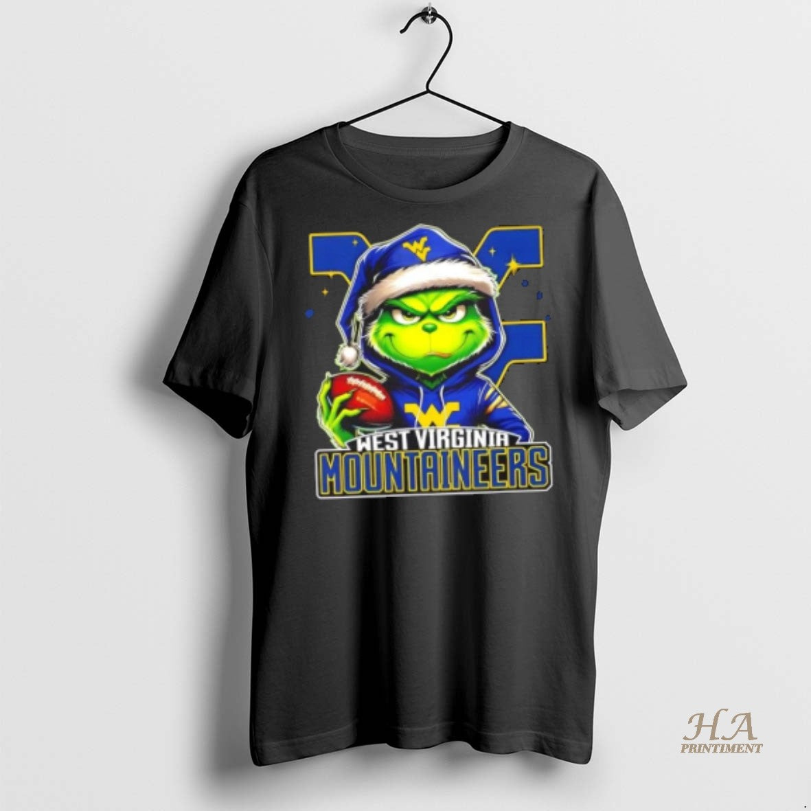 Official Grinch Is Holding A Ball And Smiling At West Virginia Mountaineers Fans Christmas T-Shirts, Hoodie, Sweatshirt