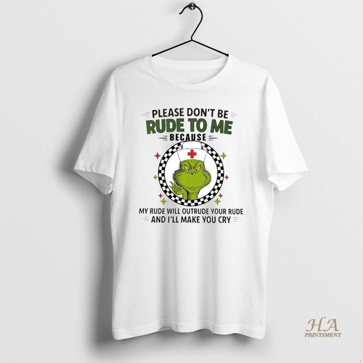 Official Grinch Please Dont Be Rude To Me Because Ill Make You Cry Christmas T-Shirts, Hoodie, Sweatshirt | InkNestWear.com