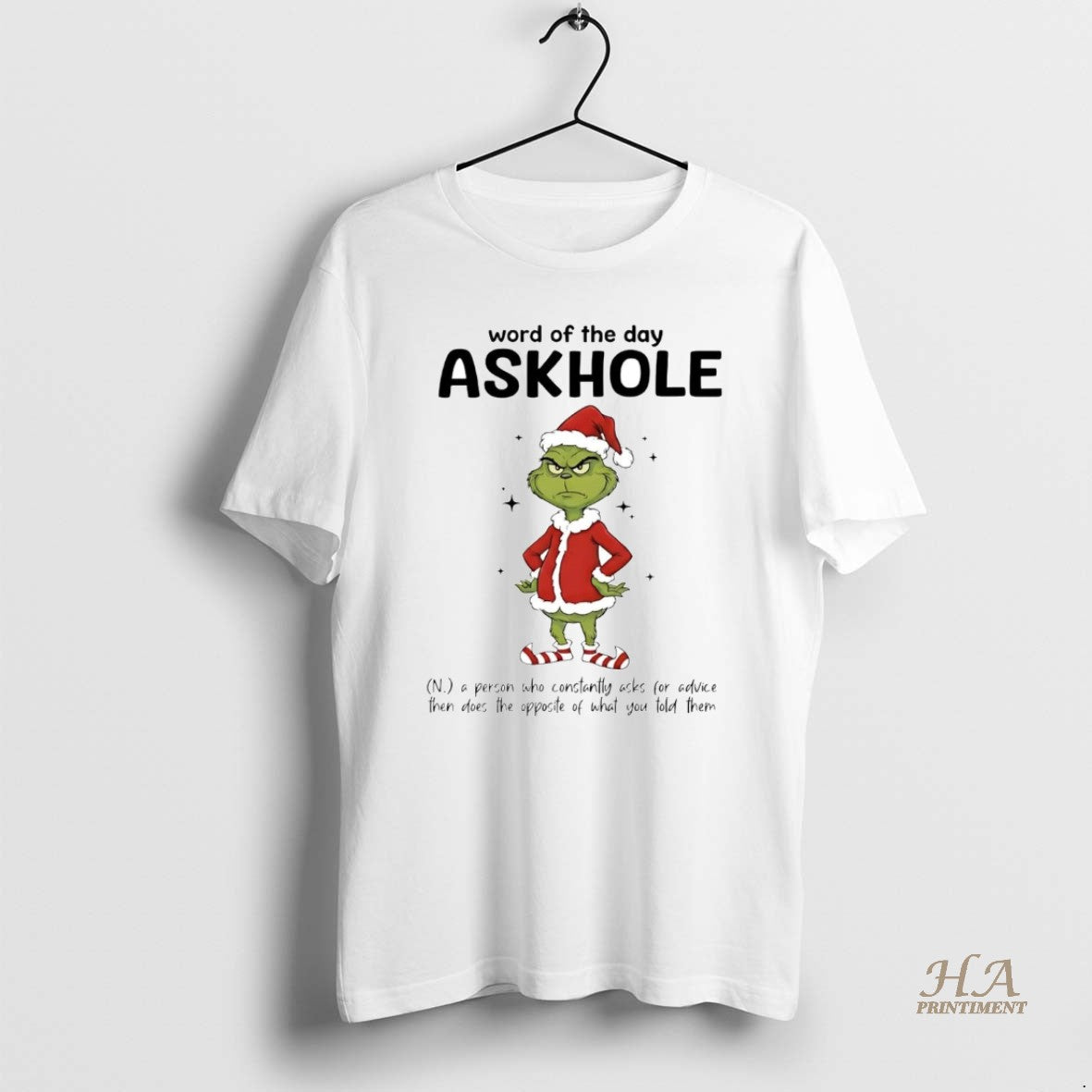 Official Grinch Word Of The Day Askhole Definition Meaning Christmas T-Shirts, Hoodie, Sweatshirt | InkNestWear.com