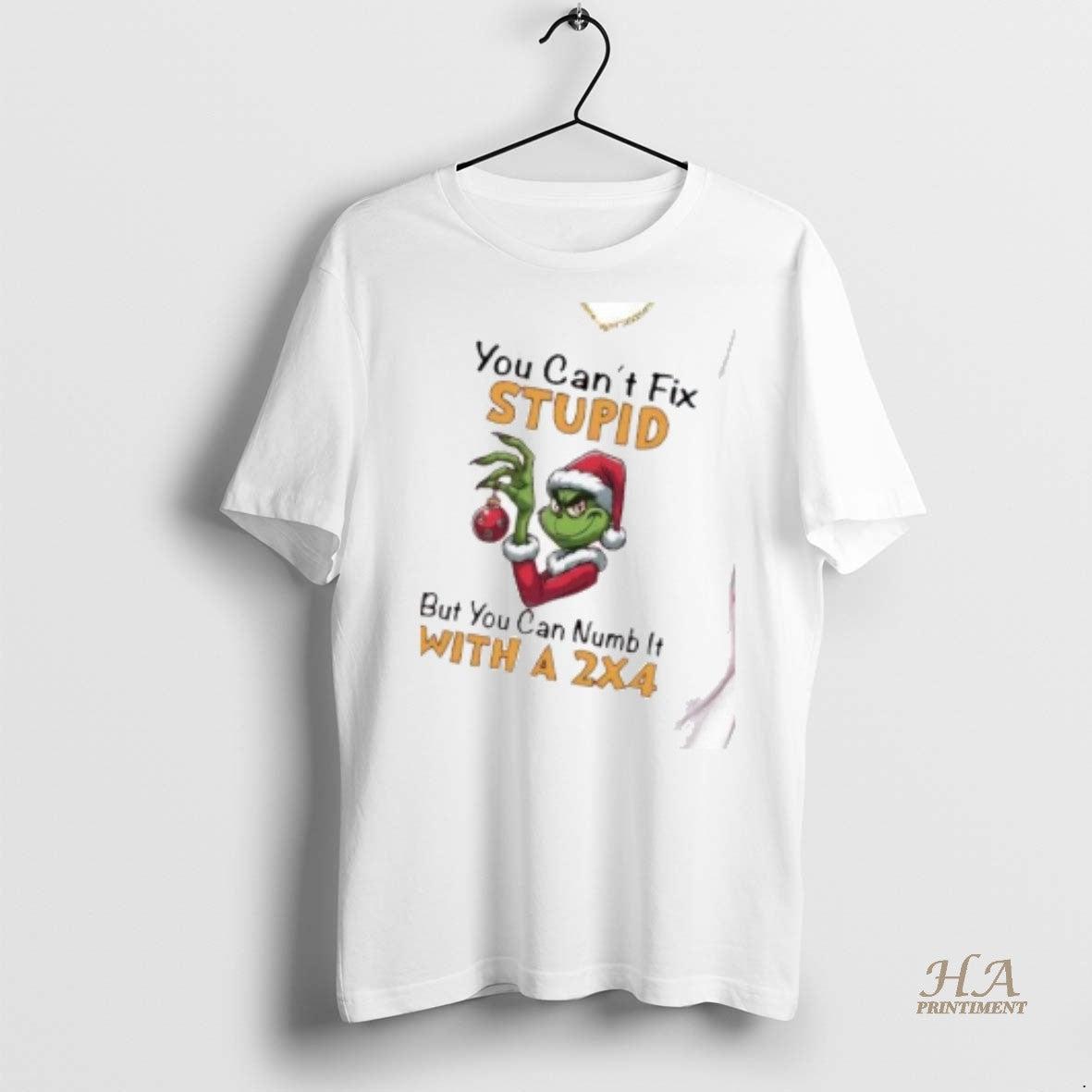 Official Grinch You Cant Fix Stupid But You Can Numb It With A 2x4 Christmas T-Shirts, Hoodie, Sweatshirt | InkNestWear.com