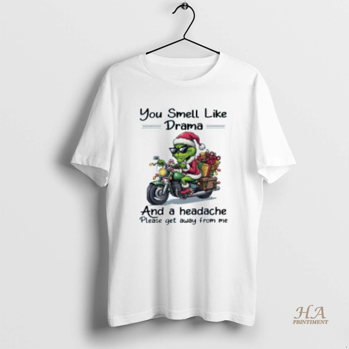 Official Grinch You Smell Like Drama And A Headache Please Get Away From Me Christmas T-Shirts, Hoodie, Sweatshirt