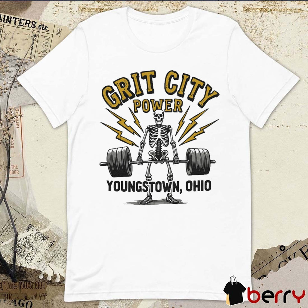 Grit City Power Youngstown Ohio 2025 Skeleton t-shirt