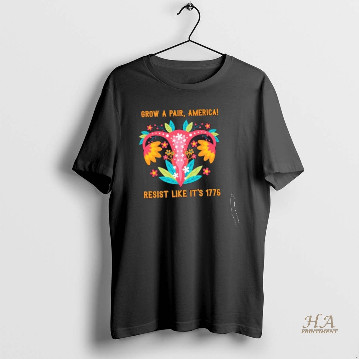 Official Grow A Pair America Resist Like Its 1776 Floral T-Shirts, Hoodie, Sweatshirt | InkNestWear.com