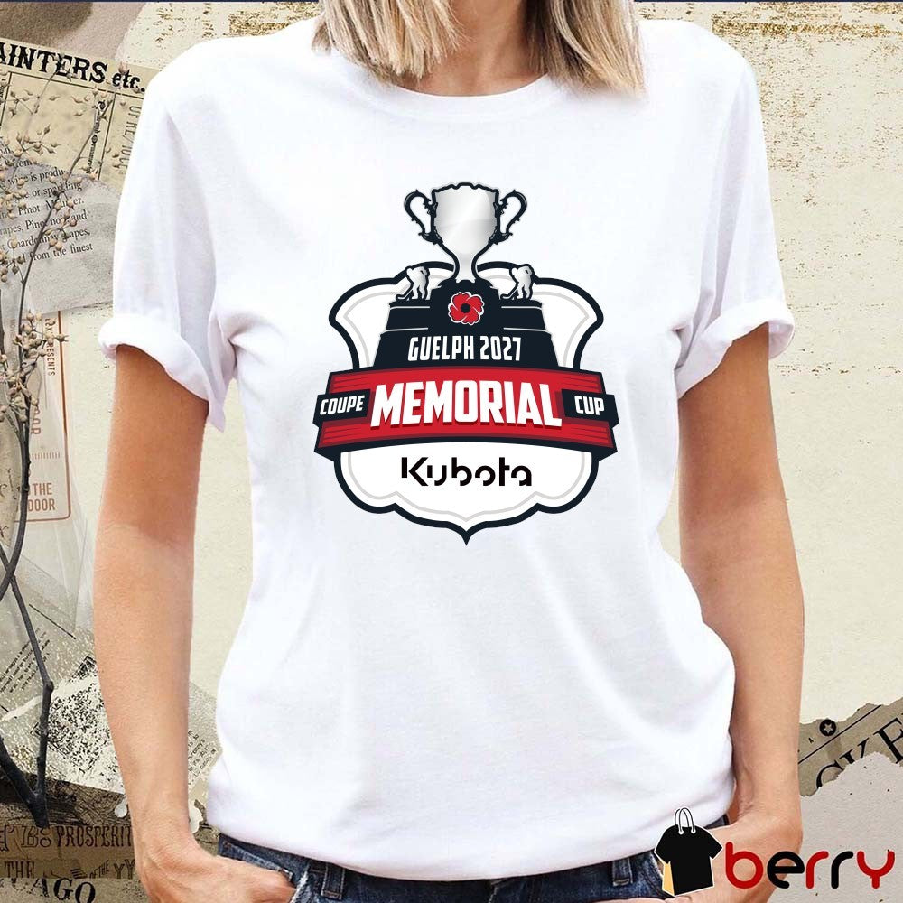 Guelph Storm of the Ontario Hockey League 2027 Memorial Cup Logo t-shirt