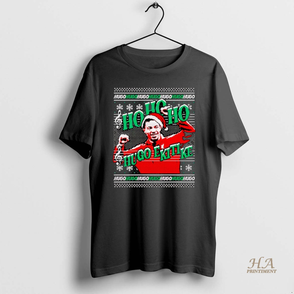 Official Ho Ho Ho Hugo Ekitike Santa Liverpool Xmas Sweatchristmas T-Shirts, Hoodie, Sweatshirt | InkNestWear.com