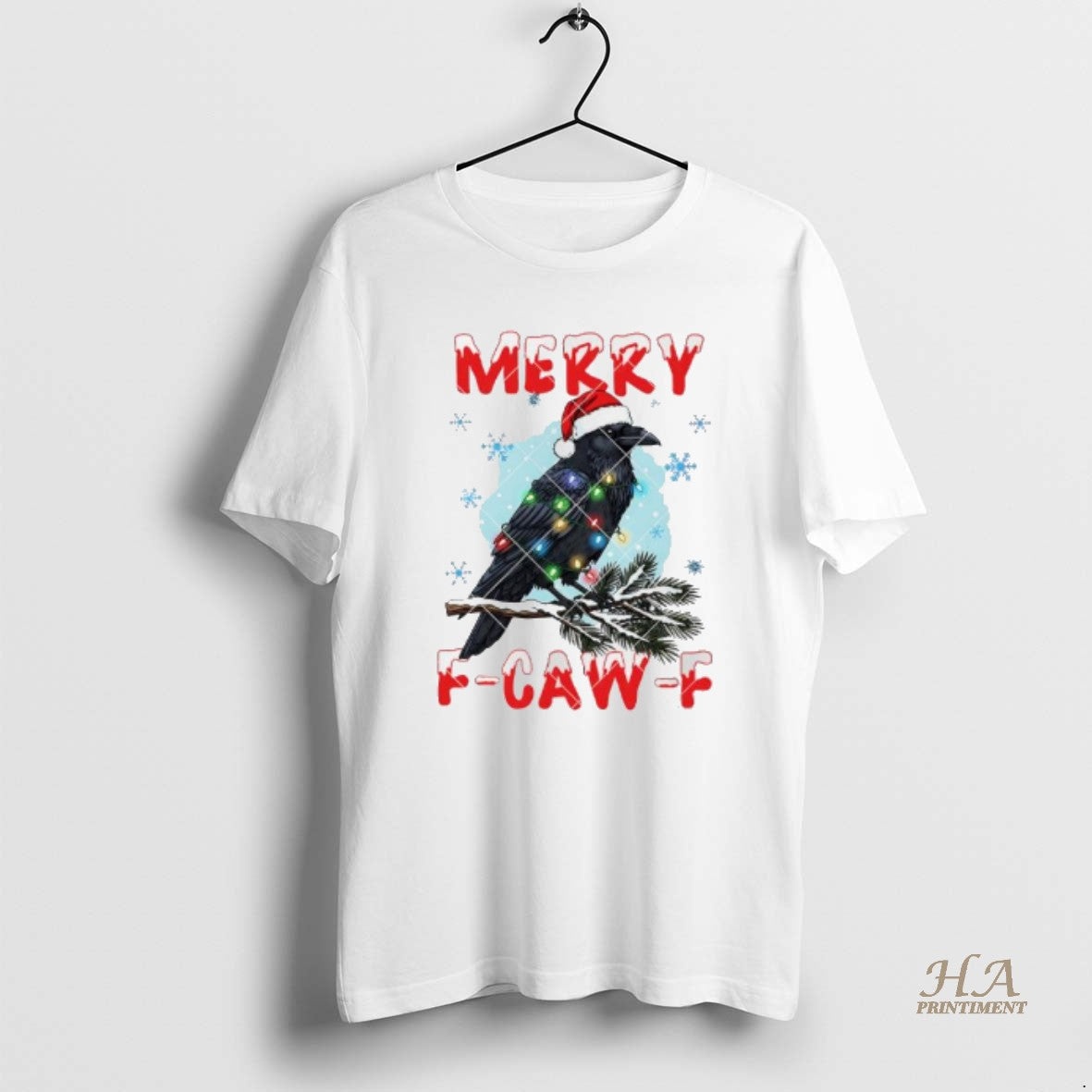 Official Happy Christmas Black Raven String Light T-Shirts, Hoodie, Sweatshirt | InkNestWear.com