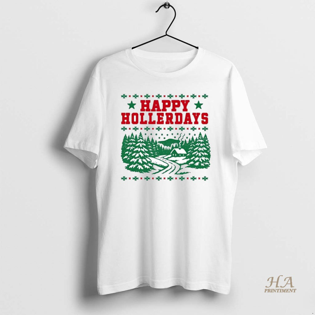 Official Happy Hollerdays Holly Christmas T-Shirts, Hoodie, Sweatshirt | InkNestWear.com