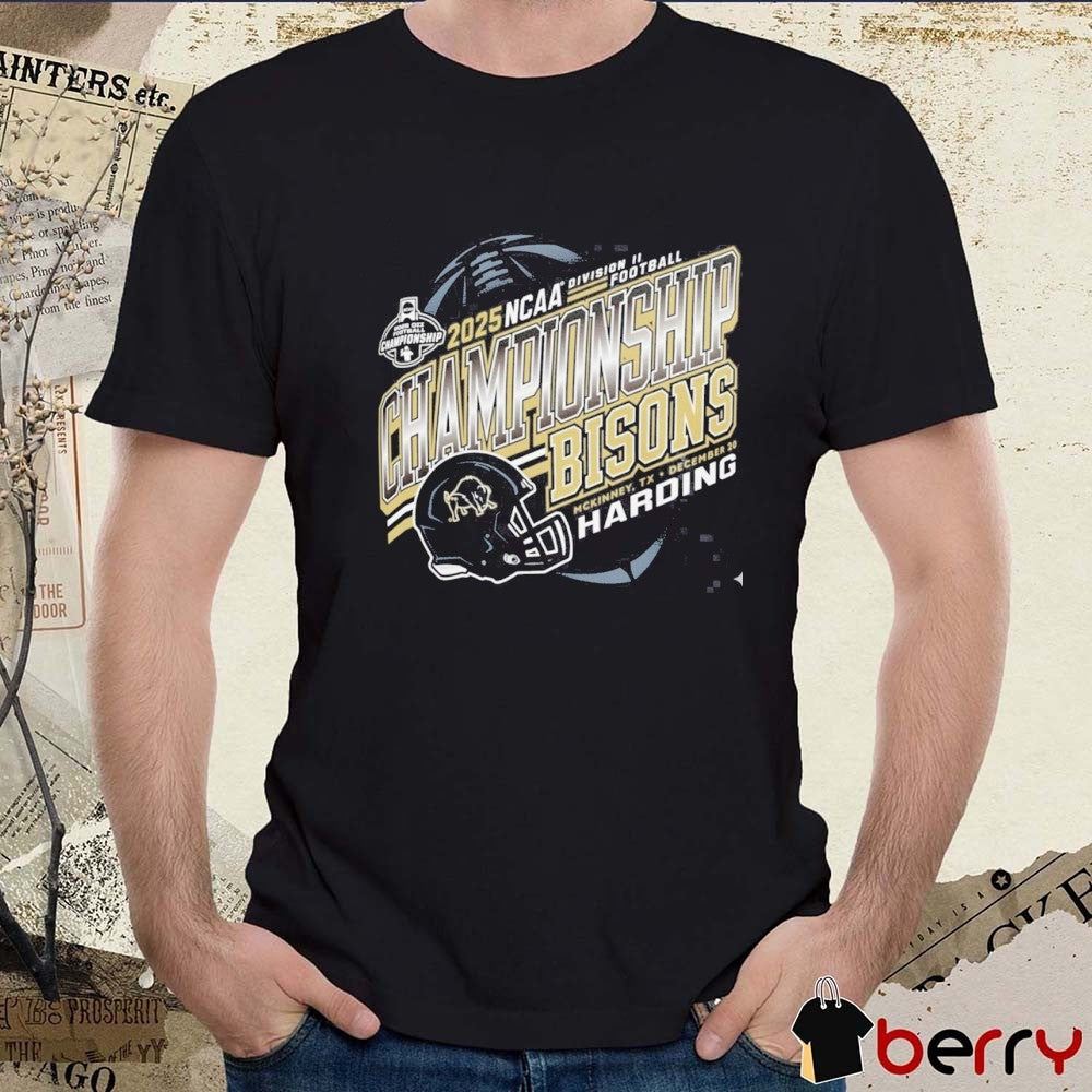 Harding Bisons 2025 Division II Football Championship McKinney TX December 20 Helmet t-shirt