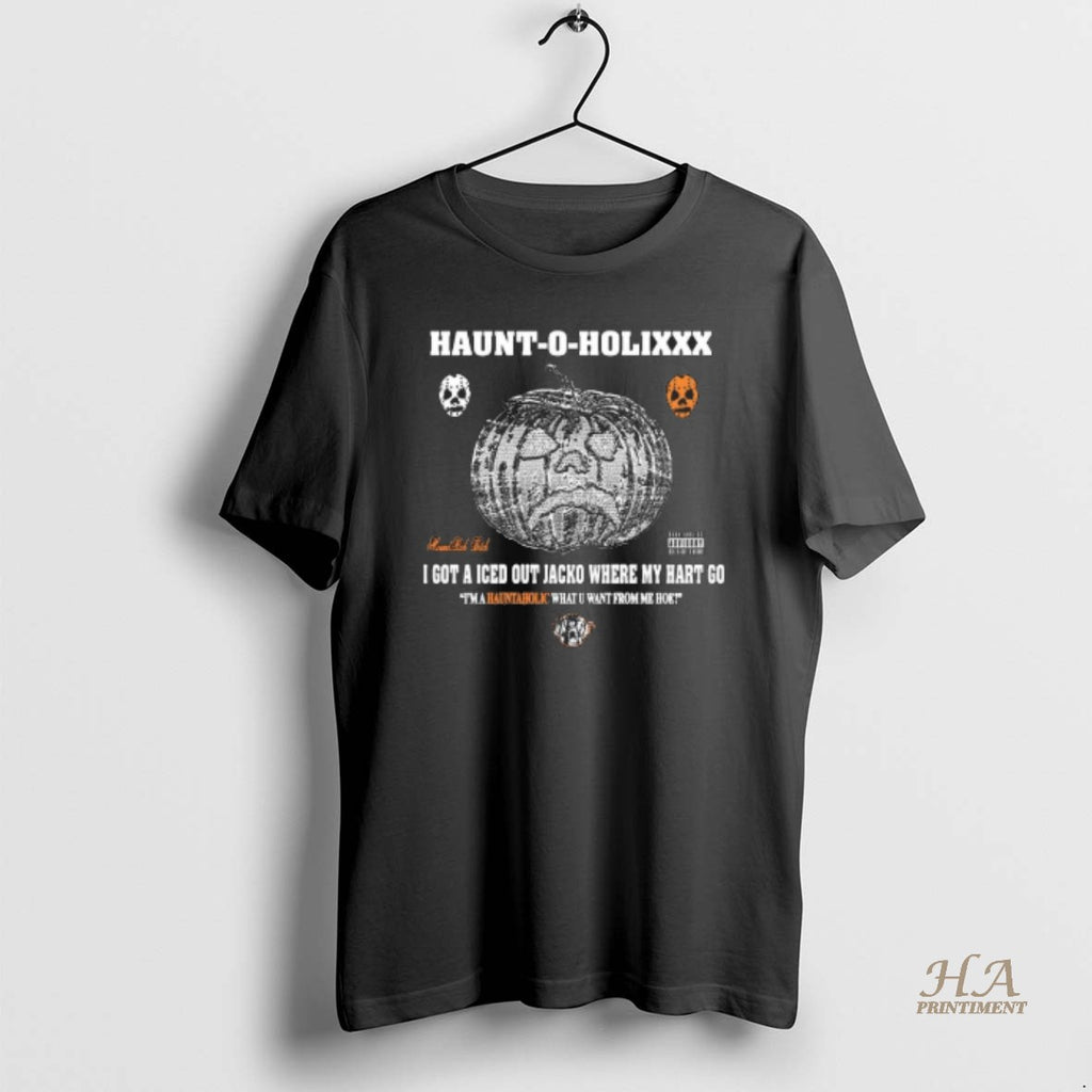 Official Haunt O Holixxx I Got A Iced Out Jacko Where My Hart Go T-Shirts, Hoodie, Sweatshirt | InkNestWear.com