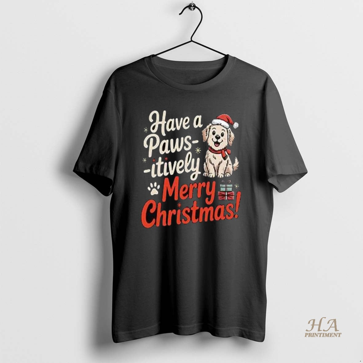 Official Have A Pawsitively Merry Christmas Puppy Dog Lover Holiday T-Shirts, Hoodie, Sweatshirt | InkNestWear.com