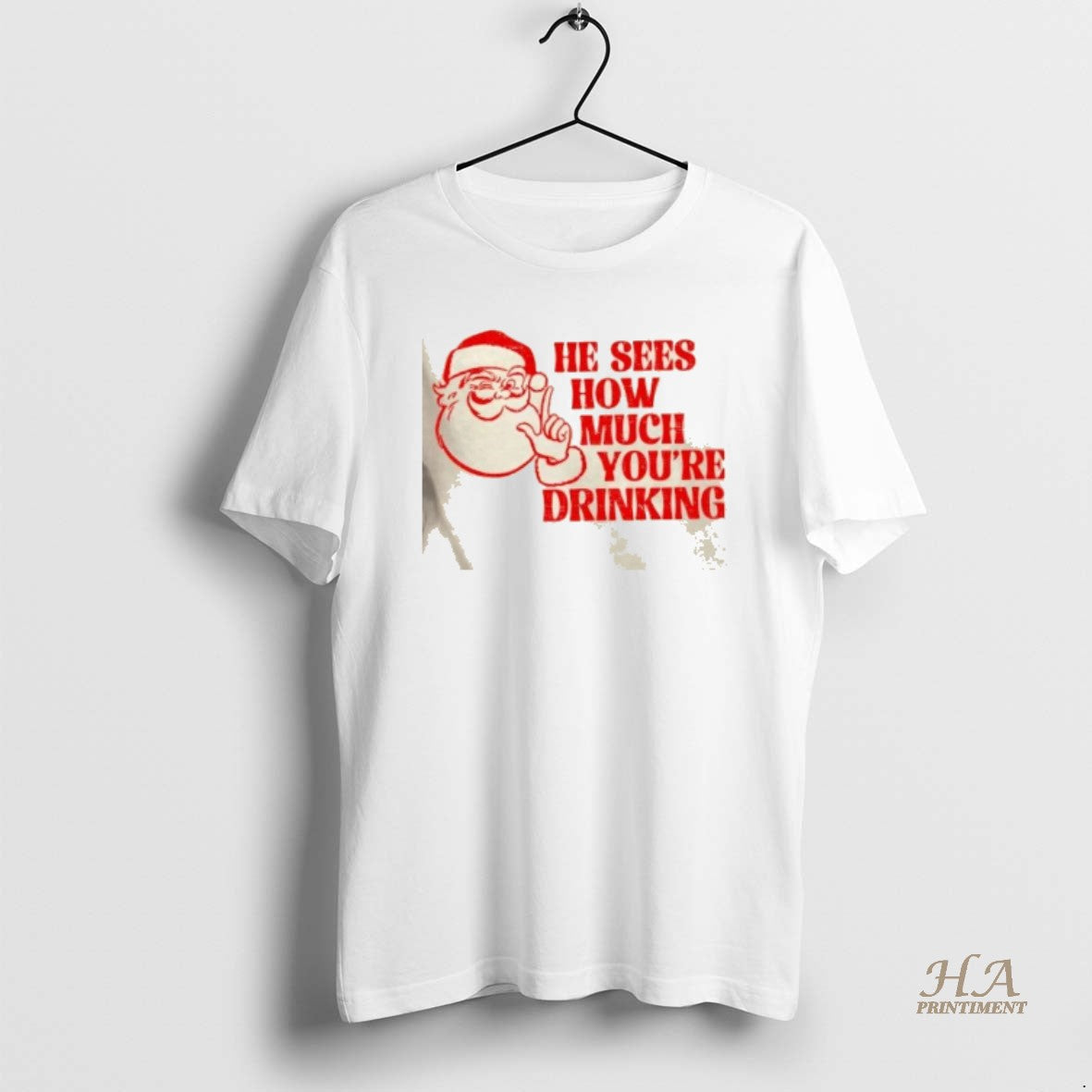 Official He Sees How Much Youre Drinking Santa Xmas Christmas T-Shirts, Hoodie, Sweatshirt | InkNestWear.com