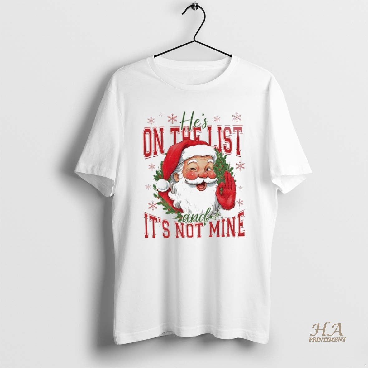 Official Hes On The List And Its Not Mine Funny Anti Trump Christmas Political Holiday T-Shirts, Hoodie, Sweatshirt