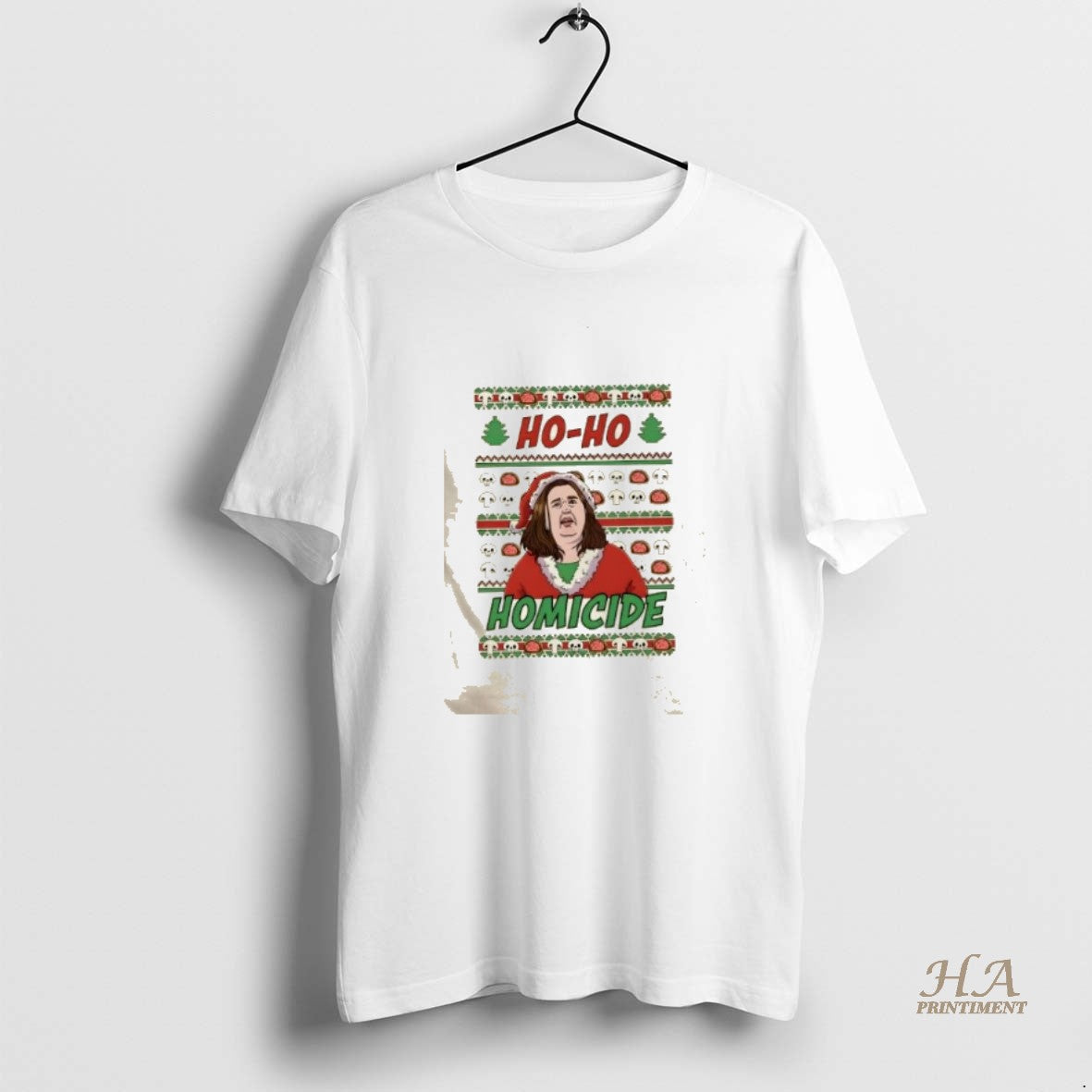 Official Ho Ho Homicide Merry Mushroom Lady Christmas T-Shirts, Hoodie, Sweatshirt | InkNestWear.com