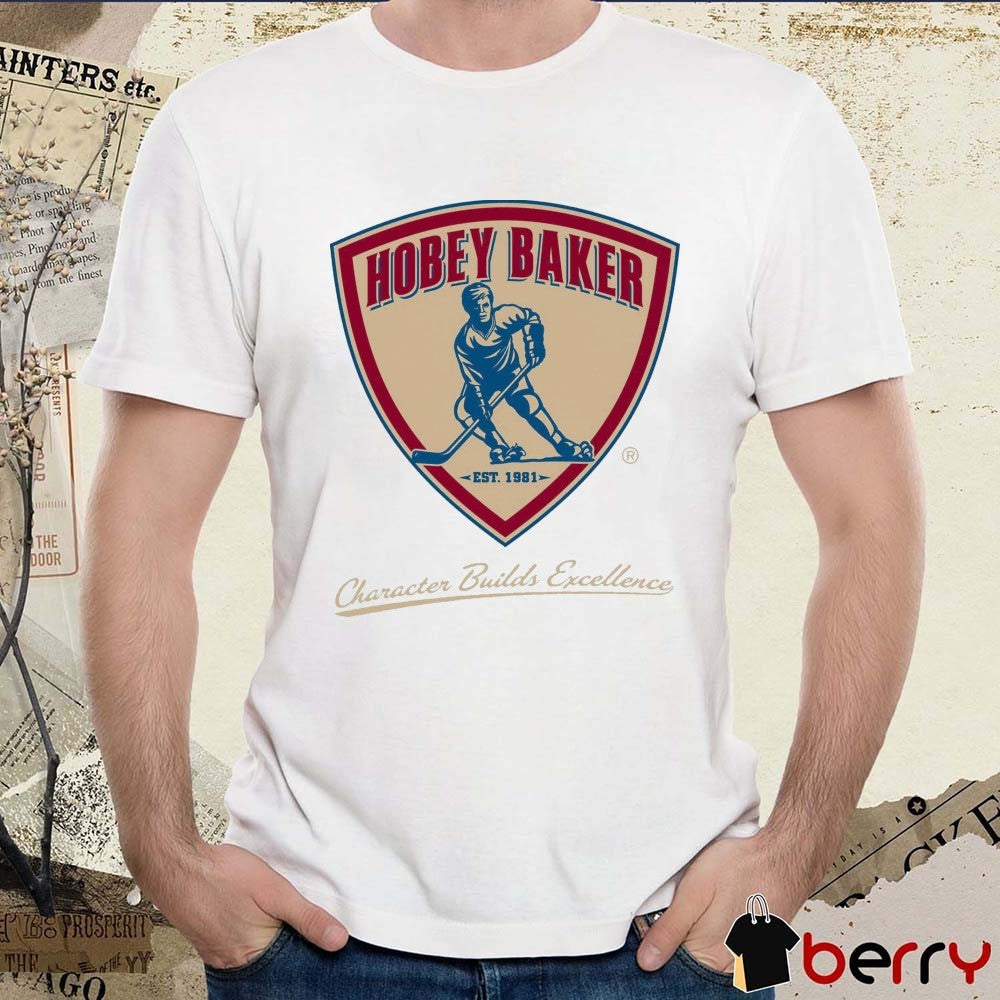Hobey Baker Character Build Excellence 2026 Logo t-shirt