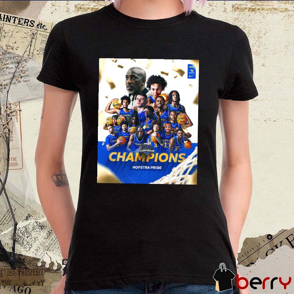 Hofstra Pride Men’s Basketball Team Winning The 2026 CAA Championship Poster t-shirt