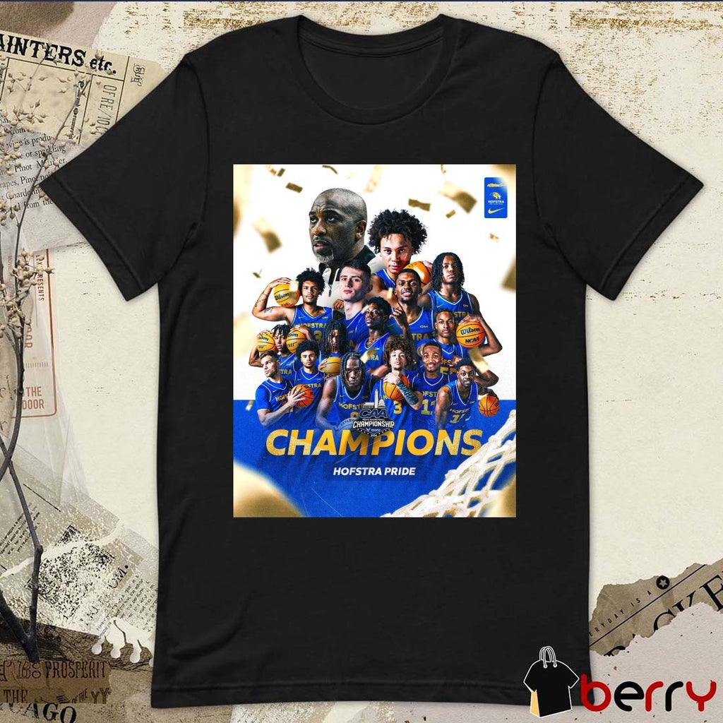 Hofstra Pride Men’s Basketball Team Winning The 2026 CAA Championship Poster t-shirt