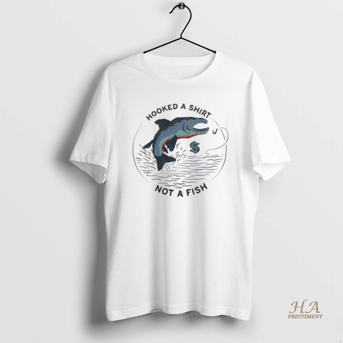 Official Hooked A Not A Fish Seattle Kraken Hockey T-Shirts, Hoodie, Sweatshirt | InkNestWear.com