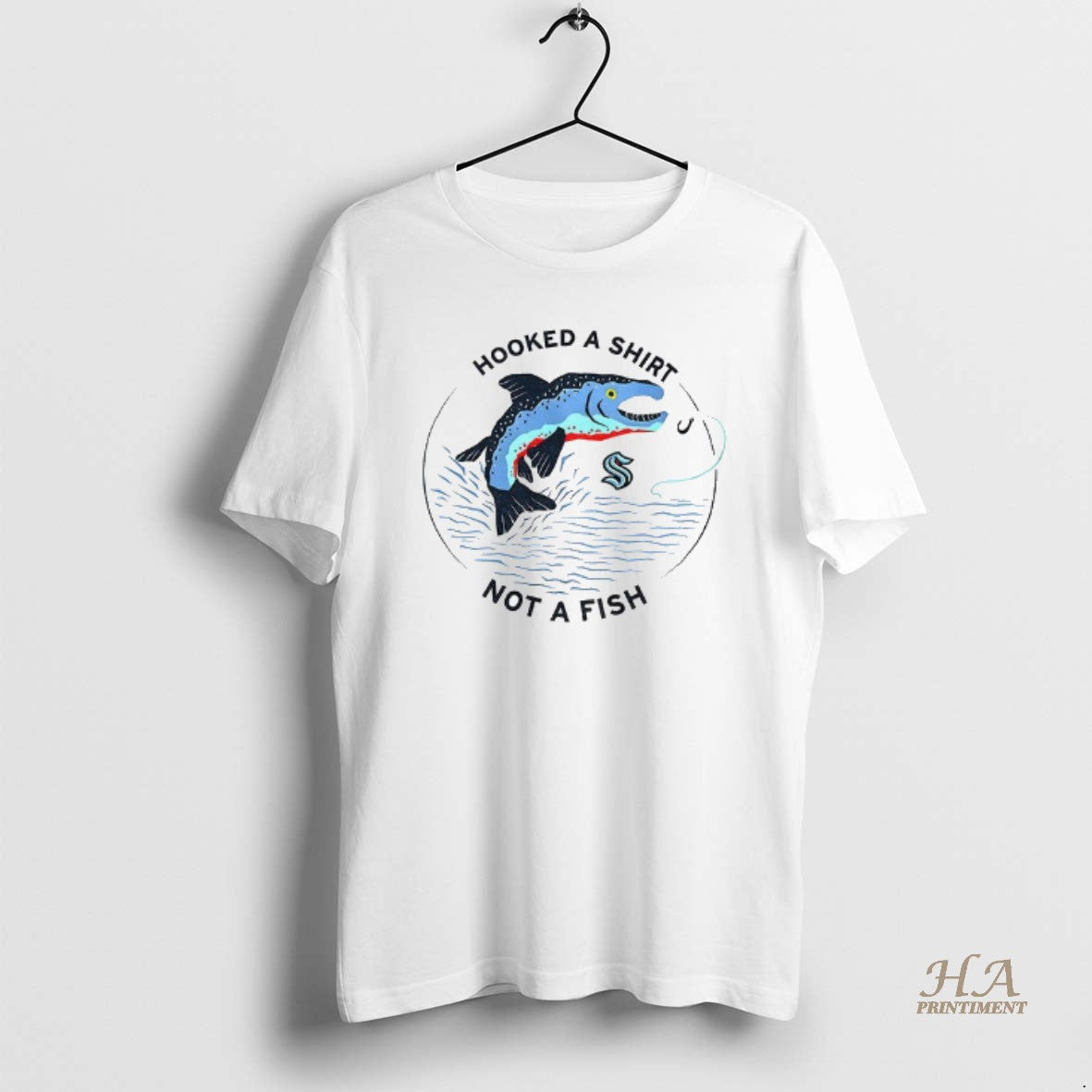 Official Hooked A Not A Fish Seattle Kraken Hockey Nhl 2025 Logo T-Shirts, Hoodie, Sweatshirt | InkNestWear.com