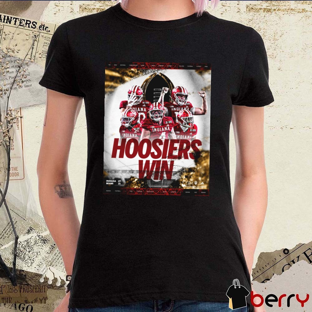 Hoosiers Win Indiana Hoosiers Football 2025-26 National Champions Perfection Poster t-shirt