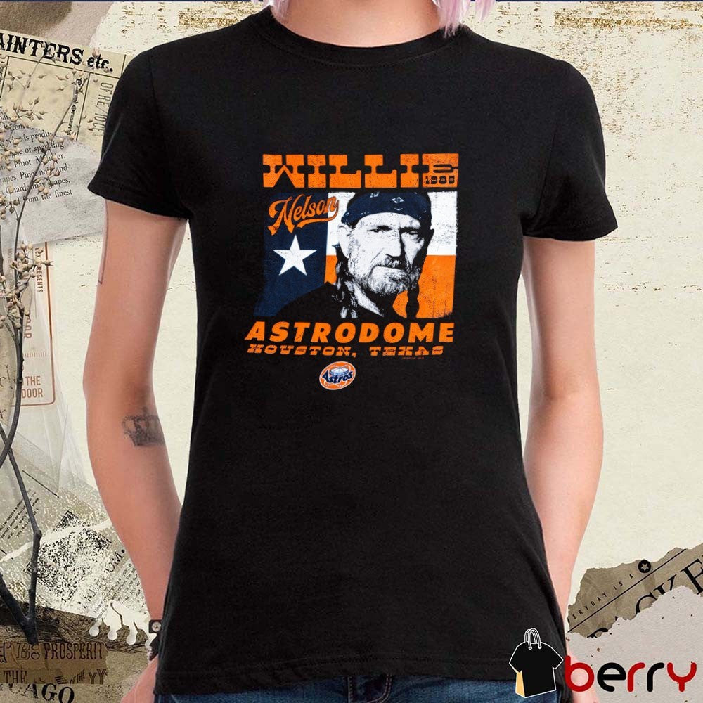 Houston Astros MLB Willie Nelson Astrodome 1985 Houston Texas Graphic t-shirt