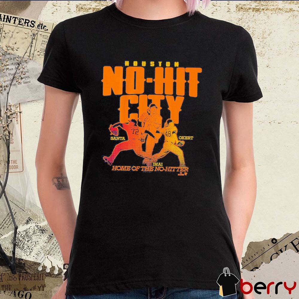 Houston Astros Tatsuya Imai, Steven Okert, and Alimber Santa Houston No-No City Home Of The No-Hitter t-shirt