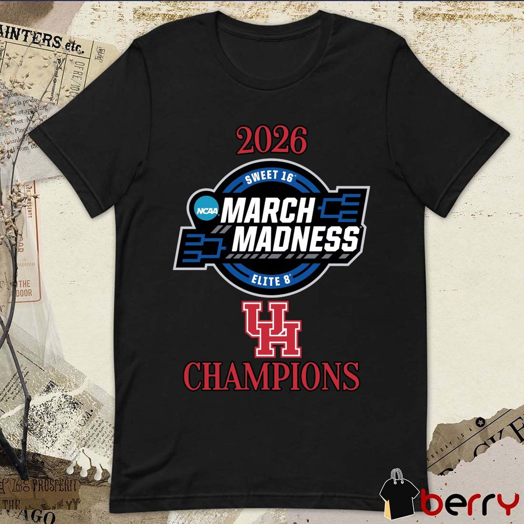 Houston Cougars 2026 NCAA March Madness Sweet 16 Elite 8 Champions Logo t-shirt