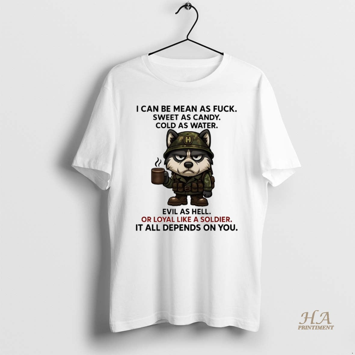 Official Husky I Can Be Mean As Fuck Sweet As Candy Cold As Water T-Shirts, Hoodie, Sweatshirt | InkNestWear.com