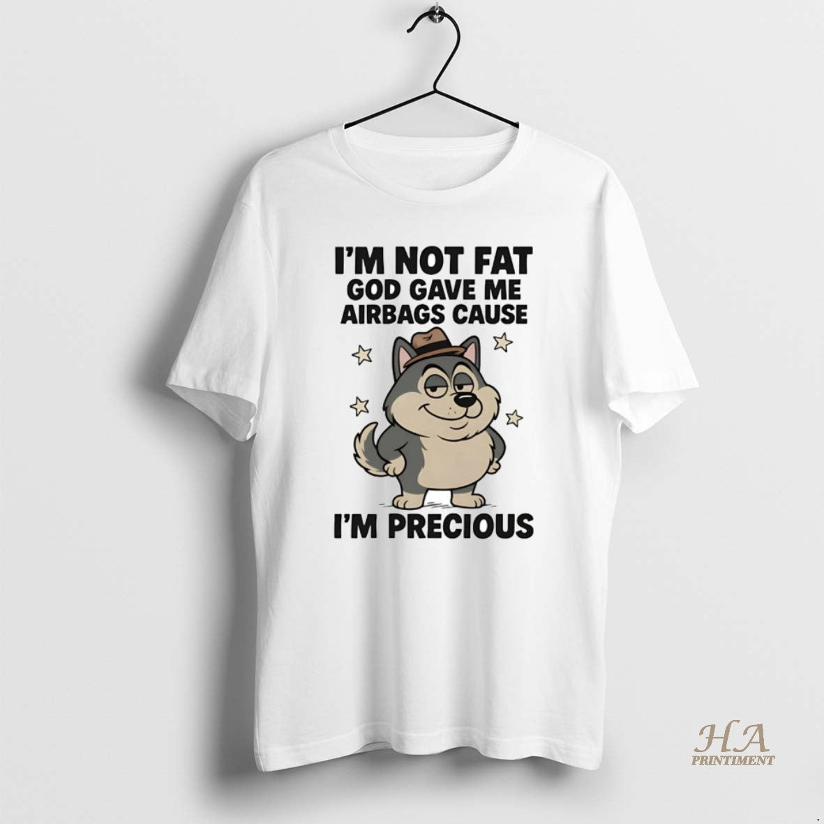 Official Husky Im Not Fat God Gave Me Airbags Cause Im Precious T-Shirts, Hoodie, Sweatshirt | InkNestWear.com