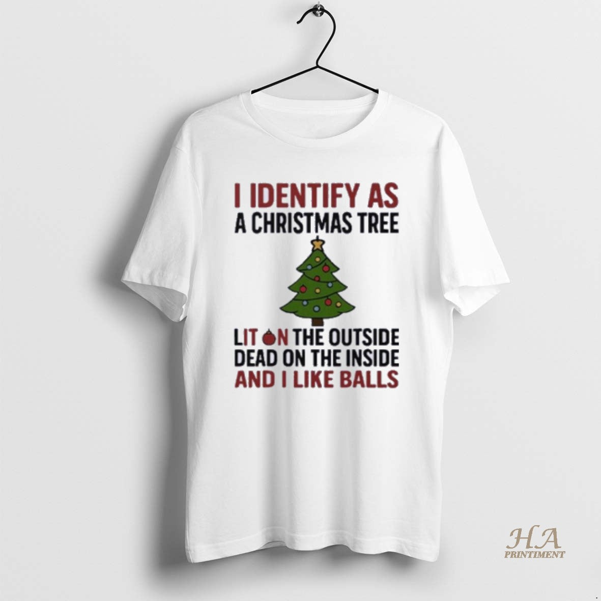 Official I Identify As A Christmas Tree Lit On The Outside T-Shirts, Hoodie, Sweatshirt | InkNestWear.com