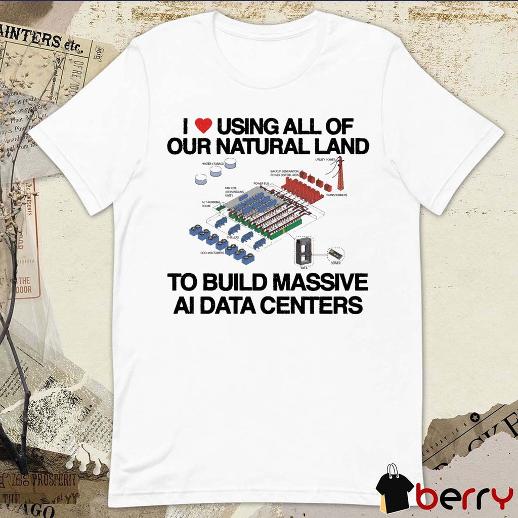 I Love Using All Of Our Natural Land To Build Massive AI Data Centers t-shirt