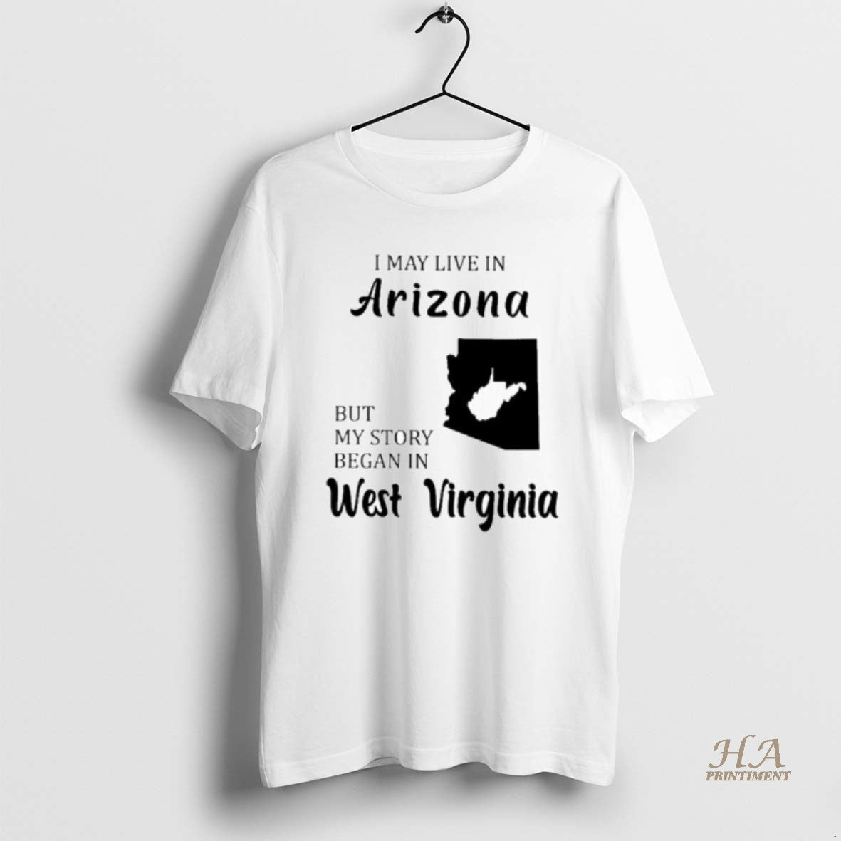 Official I May Live In Arizona But My Story Began In West Virginia T-Shirts, Hoodie, Sweatshirt | InkNestWear.com