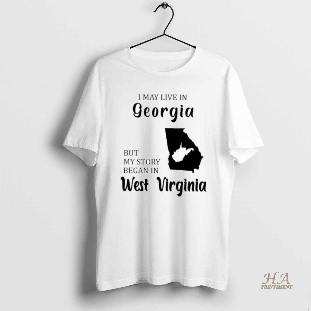 Official I May Live In Georgia But My Story Began In West Virginia T-Shirts, Hoodie, Sweatshirt | InkNestWear.com