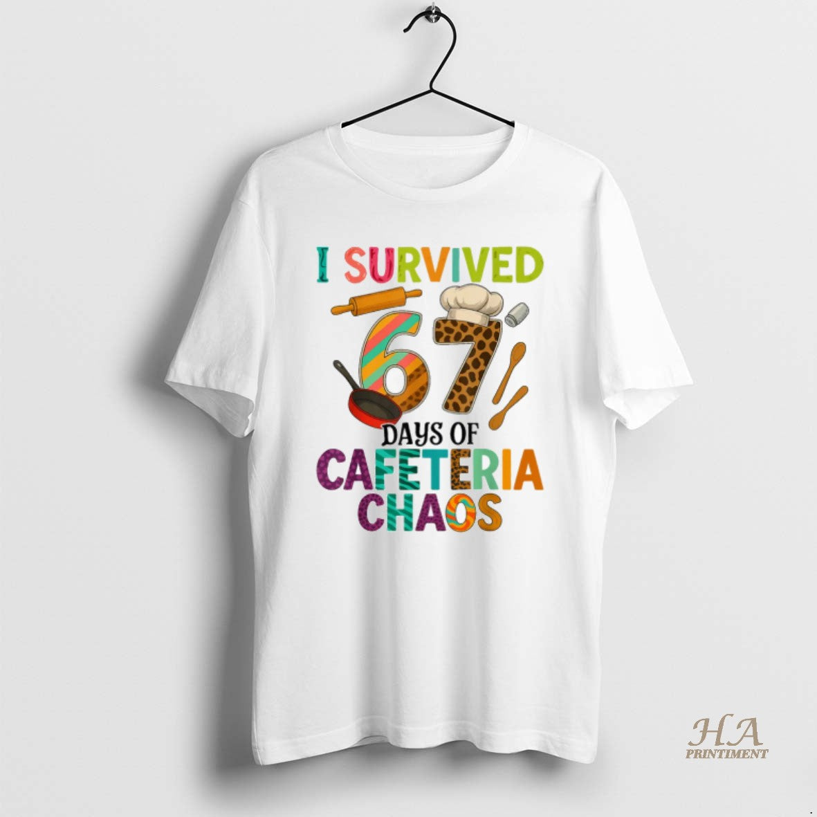 Official I Survived 67 Days Of Cafeteria Chaos Lunch Lady Staff Squad T-Shirts, Hoodie, Sweatshirt | InkNestWear.com