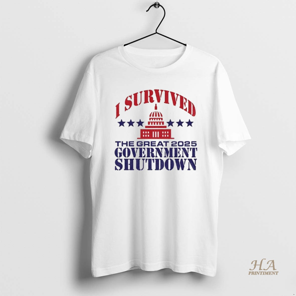 Official I Survived The Great 2025 Government Shutdown Washington Politics T-Shirts, Hoodie, Sweatshirt | InkNestWear.com